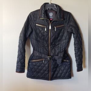 Vince Camuto Women's Black & Brown Quilted Jacket Size XS